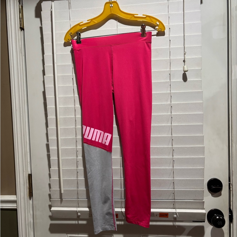 Puma Kids Pink and Gray Leggings